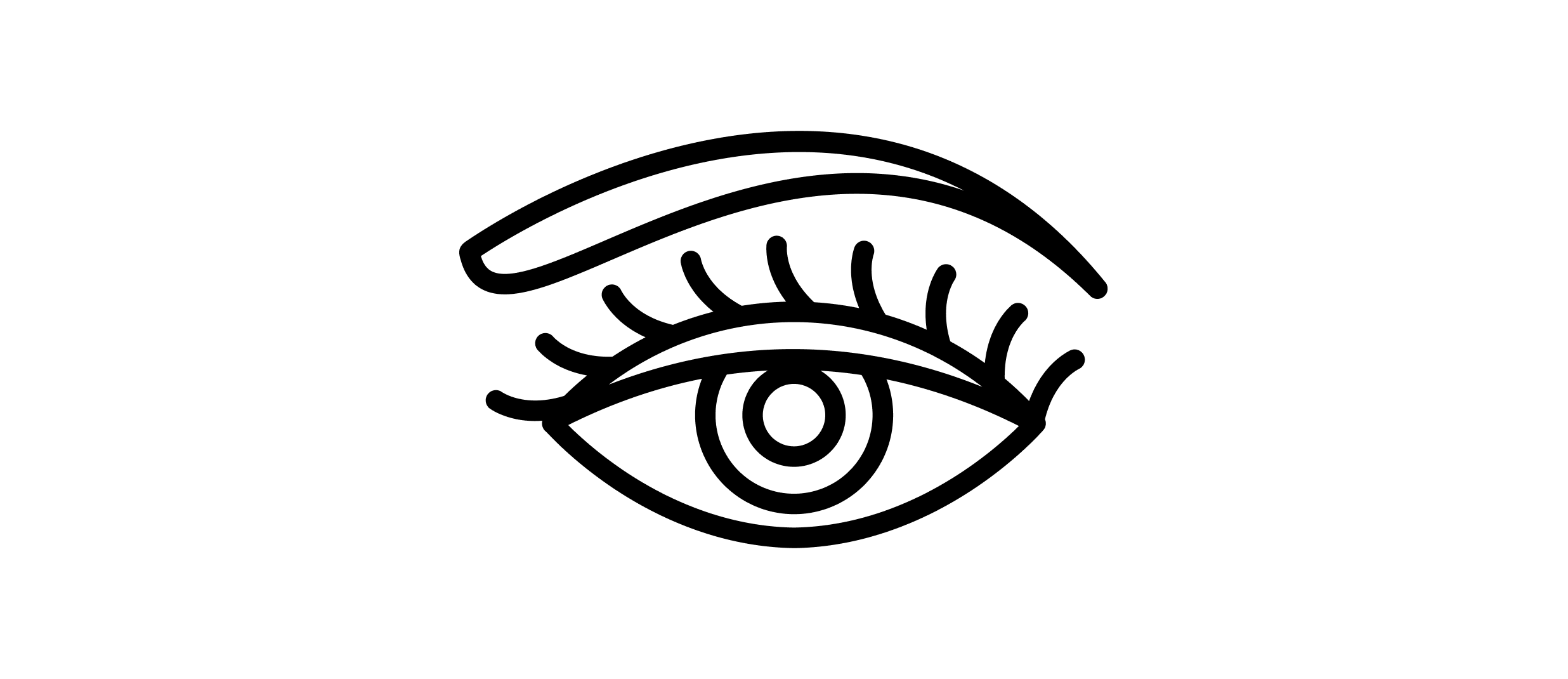 Eye with eyebrow — contextual expression