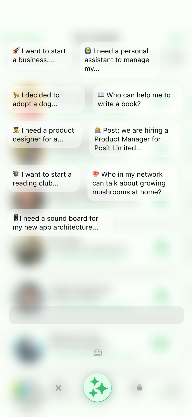 Peeps AI tap interaction